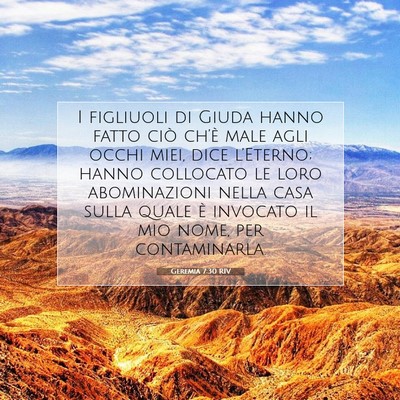 Geremia 7:30 Versetto della Bibbia Spiegato