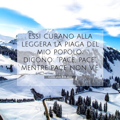 Geremia 8:11 Versetto della Bibbia Spiegato