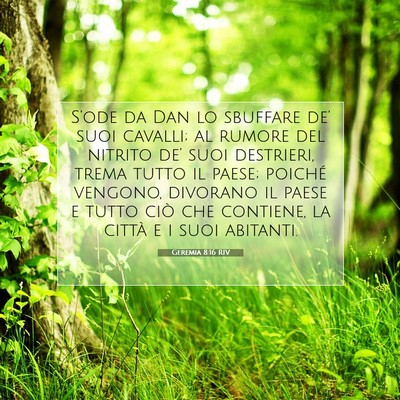 Geremia 8:16 Versetto della Bibbia Spiegato