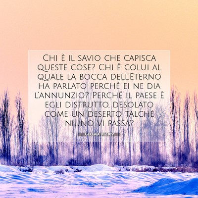 Geremia 9:12 RIV Immagine del Versetto della Bibbia