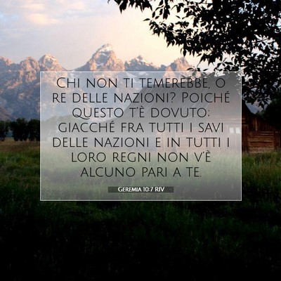 Geremia 10:7 Versetto della Bibbia Spiegato