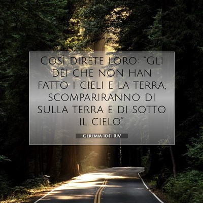 Geremia 10:11 Versetto della Bibbia Spiegato