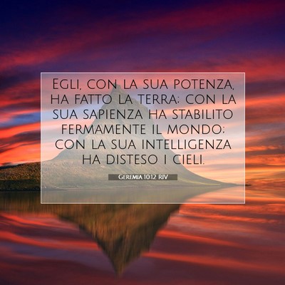 Geremia 10:12 RIV Immagine del Versetto della Bibbia