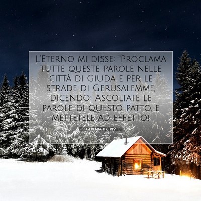 Geremia 11:6 RIV Immagine del Versetto della Bibbia