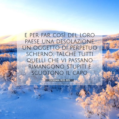 Geremia 18:16 RIV Immagine del Versetto della Bibbia