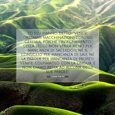 Geremia 18:18 RIV Immagine del Versetto della Bibbia