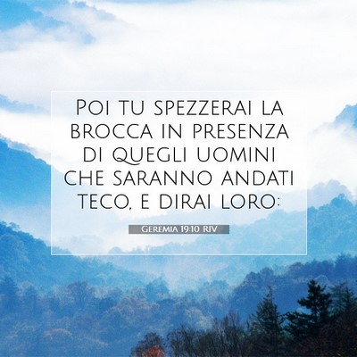 Geremia 19:10 RIV Immagine del Versetto della Bibbia