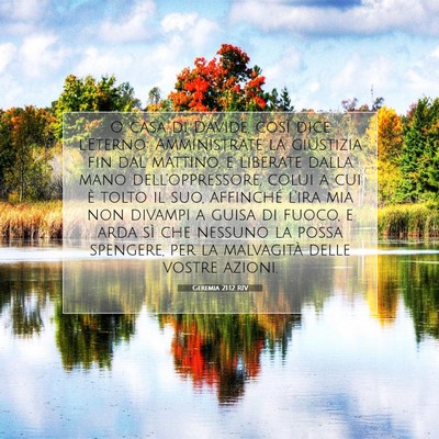 Geremia 21:12 RIV Immagine del Versetto della Bibbia