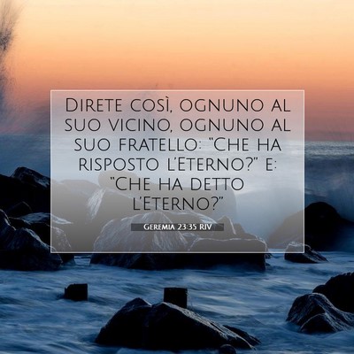 Geremia 23:35 Versetto della Bibbia Spiegato