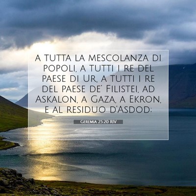 Geremia 25:20 Versetto della Bibbia Spiegato