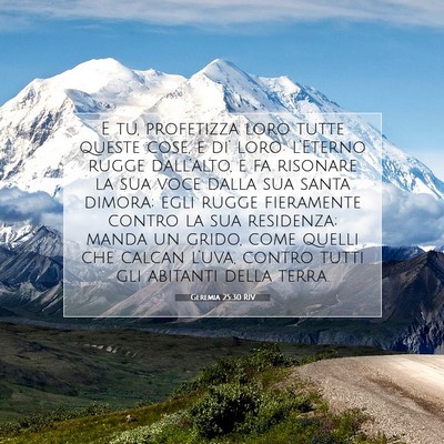 Geremia 25:30 Versetto della Bibbia Spiegato