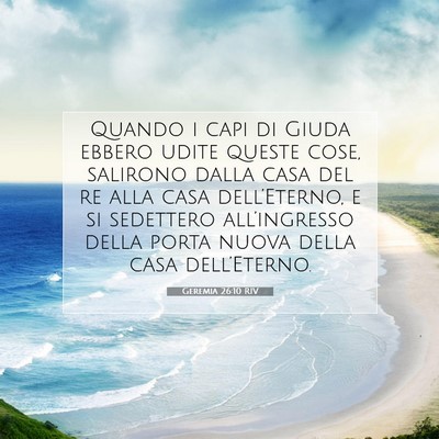 Geremia 26:10 Versetto della Bibbia Spiegato