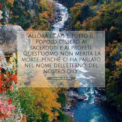 Geremia 26:16 Versetto della Bibbia Spiegato