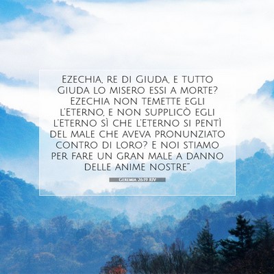Geremia 26:19 Versetto della Bibbia Spiegato