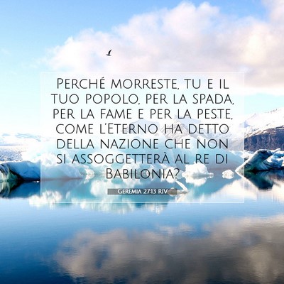 Geremia 27:13 RIV Immagine del Versetto della Bibbia