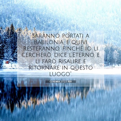 Geremia 27:22 RIV Immagine del Versetto della Bibbia