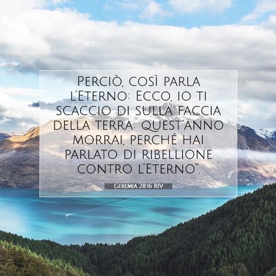 Geremia 28:16 Versetto della Bibbia Spiegato