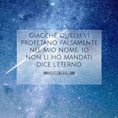 Geremia 29:9 Versetto della Bibbia Spiegato