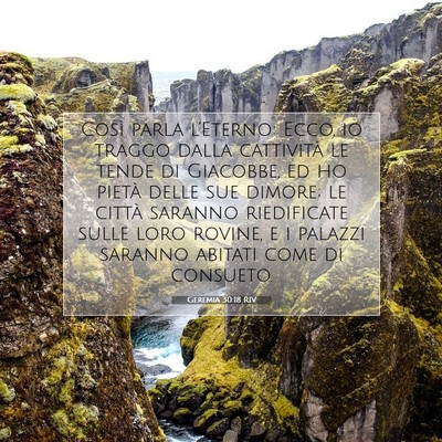 Geremia 30:18 RIV Immagine del Versetto della Bibbia