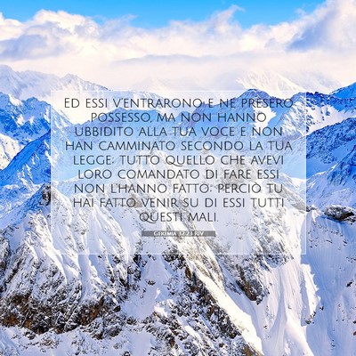 Geremia 32:23 Versetto della Bibbia Spiegato