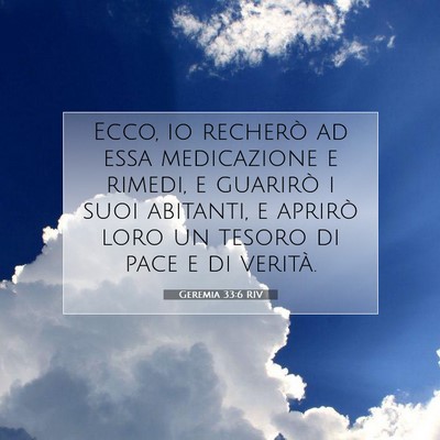 Geremia 33:6 Versetto della Bibbia Spiegato