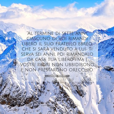 Geremia 34:14 Versetto della Bibbia Spiegato