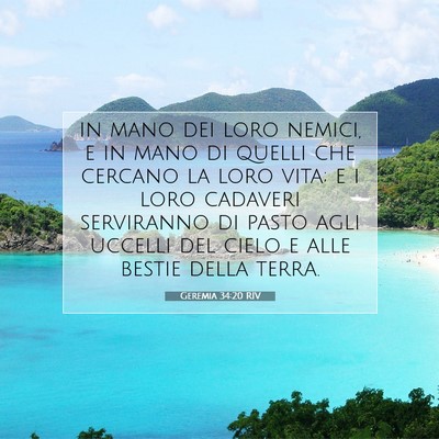 Geremia 34:20 RIV Immagine del Versetto della Bibbia