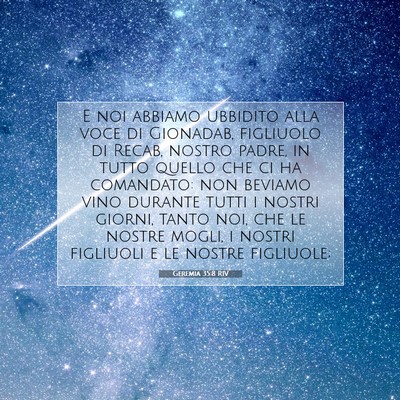 Geremia 35:8 RIV Immagine del Versetto della Bibbia