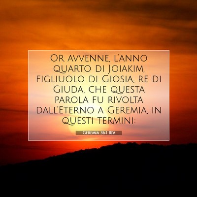 Geremia 36:1 Versetto della Bibbia Spiegato