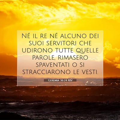 Geremia 36:24 Versetto della Bibbia Spiegato
