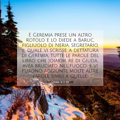 Geremia 36:32 Versetto della Bibbia Spiegato