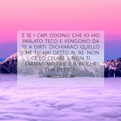 Geremia 38:25 Versetto della Bibbia Spiegato