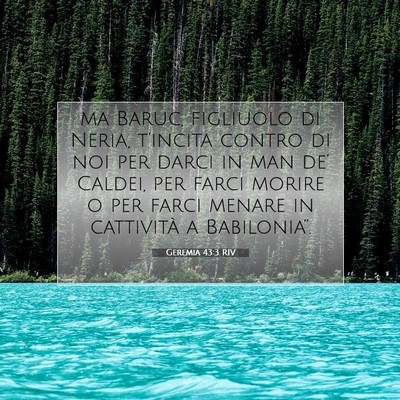 Geremia 43:3 Versetto della Bibbia Spiegato