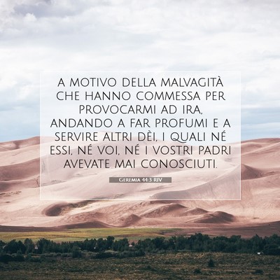 Geremia 44:3 Versetto della Bibbia Spiegato