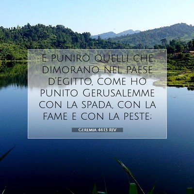 Geremia 44:13 Versetto della Bibbia Spiegato