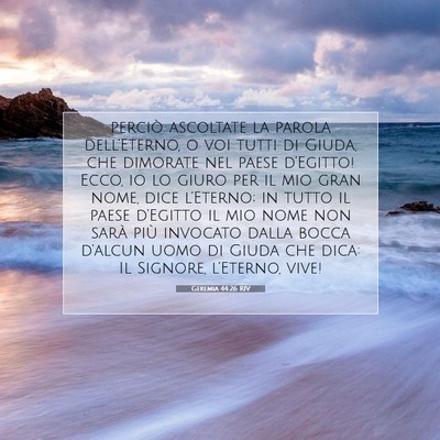 Geremia 44:26 Versetto della Bibbia Spiegato
