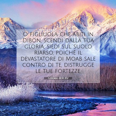 Geremia 48:18 RIV Immagine del Versetto della Bibbia