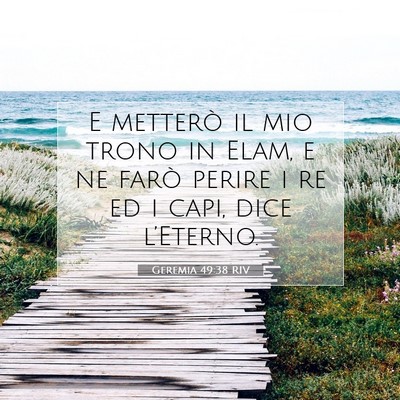 Geremia 49:38 Versetto della Bibbia Spiegato