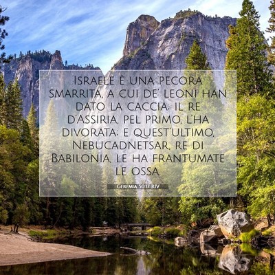 Geremia 50:17 RIV Immagine del Versetto della Bibbia