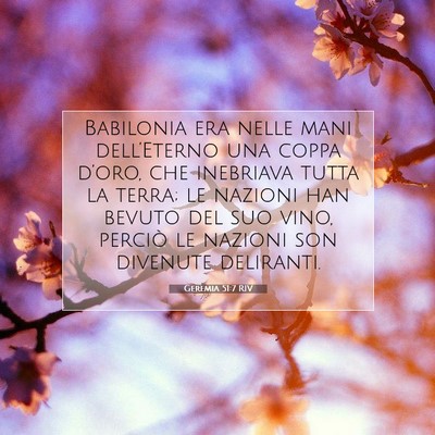 Geremia 51:7 RIV Immagine del Versetto della Bibbia