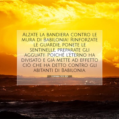 Geremia 51:12 Versetto della Bibbia Spiegato