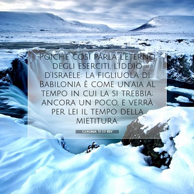Geremia 51:33 RIV Immagine del Versetto della Bibbia