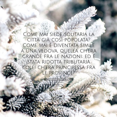 Lamentazioni 1:1 Versetto della Bibbia Spiegato