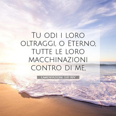 Lamentazioni 3:61 Versetto della Bibbia Spiegato
