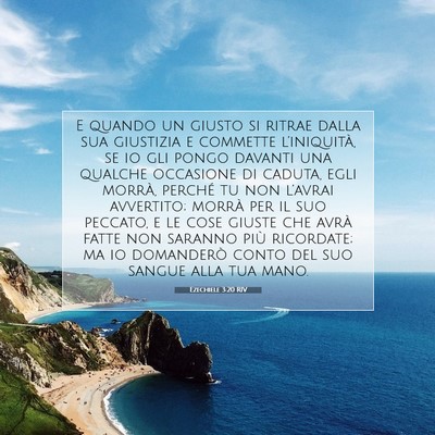 Ezechiele 3:20 RIV Immagine del Versetto della Bibbia