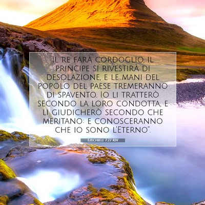Ezechiele 7:27 RIV Immagine del Versetto della Bibbia
