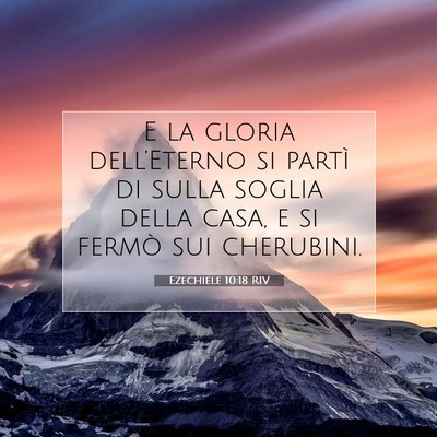 Ezechiele 10:18 RIV Immagine del Versetto della Bibbia
