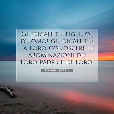 Ezechiele 20:4 RIV Immagine del Versetto della Bibbia