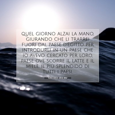 Ezechiele 20:6 RIV Immagine del Versetto della Bibbia
