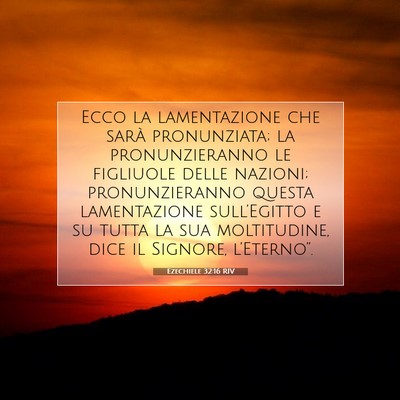 Ezechiele 32:16 RIV Immagine del Versetto della Bibbia
